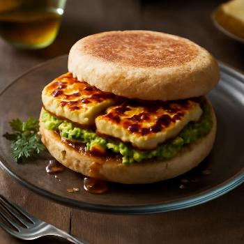 Grilled Halloumi and Avocado Breakfast Sandwich
