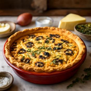 Mushroom and Gruyere Quiche