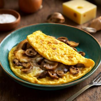 Mushroom and Swiss Omelette