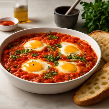 Shakshuka: A Spicy Tomato and Egg Breakfast