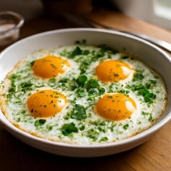 Skillet Fried Eggs with Fresh Herbs