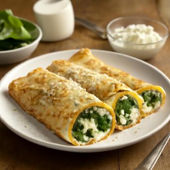Spinach and Cheese Crepes
