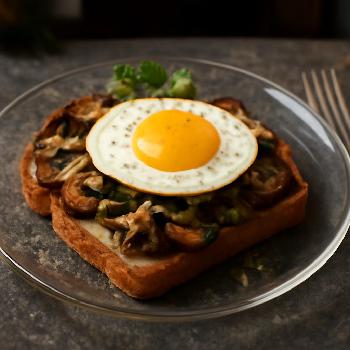 Truffle Mushroom Toast with Fried Egg