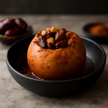 Baked Apples with Cinnamon and Dates