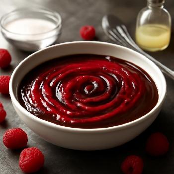 Chocolate Ganache Swirl with Raspberry Coulis