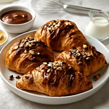 Chocolate Hazelnut Croissants
