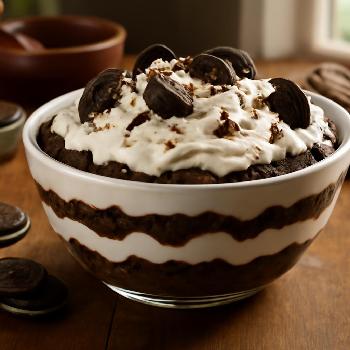 Chocolate Oreo Trifle with Whipped Cream
