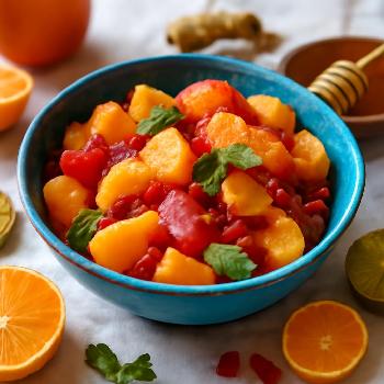 Citrus Burst Fruit Salad with Honey-Ginger Dressing