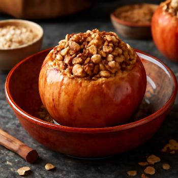 Classic Baked Apples with Cinnamon Oat Filling