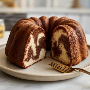 Classic Vanilla Chocolate Marble Bundt Cake
