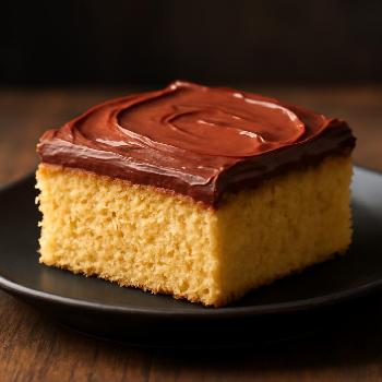 Classic Yellow Sheet Cake with Chocolate Frosting