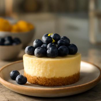 Lemon Blueberry Mini Cheesecakes