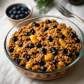 Peach and Blueberry Crumble