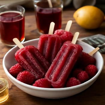 Raspberry Hibiscus Iced Tea Popsicles