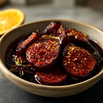 Red Wine Poached Figs with Orange Zest