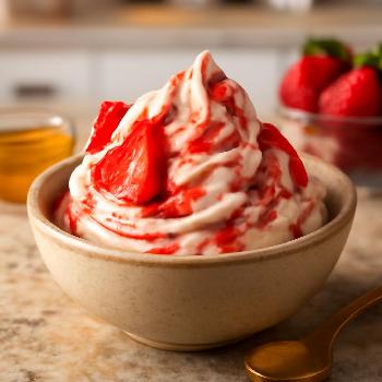 Strawberry Swirl Frozen Yogurt