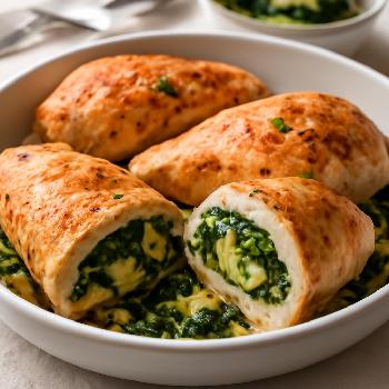Dairy-Free Spinach and Artichoke Stuffed Chicken Breast