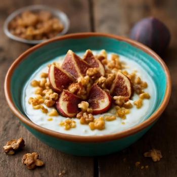 Fig and Walnut Greek Yogurt Bowl - A Mediterranean Twist