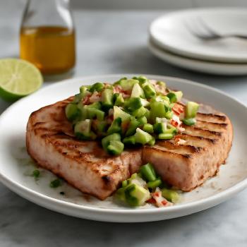 Grilled Tuna Steaks with Avocado Salsa