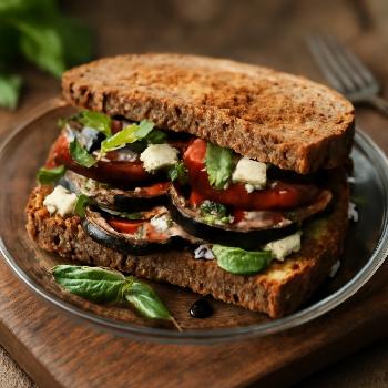 Grilled Vegetable and Feta Sandwiches (Whole Grain)