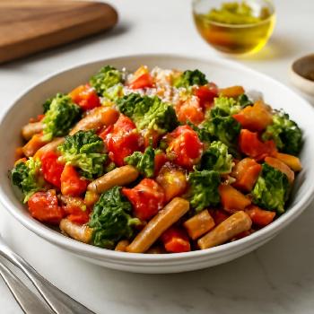 Hearty Whole Wheat Pasta Primavera
