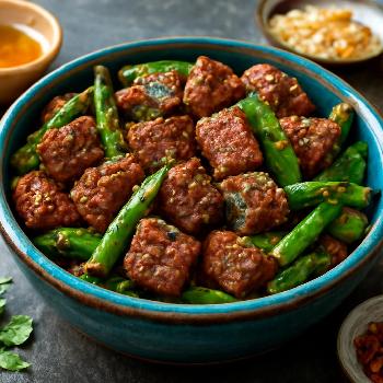 Keto Garlic Butter Steak Bites with Asparagus