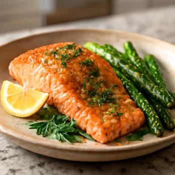 Lemon Herb Baked Salmon with Asparagus
