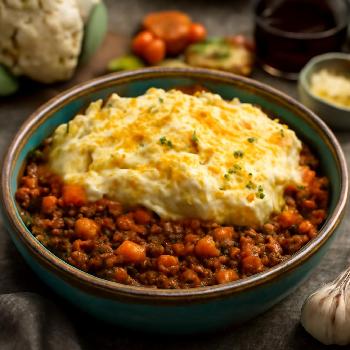 Low-Carb Beef Shepherd's Pie with Cauliflower Mash