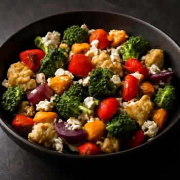 Low-Carb Roasted Vegetable Medley with Feta