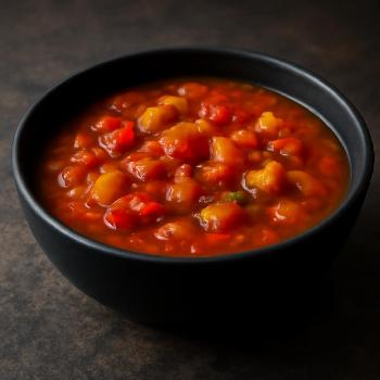 Low-Fluid Tomato and Bell Pepper Soup