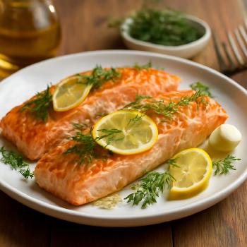 Low-Sodium Baked Salmon with Lemon and Dill