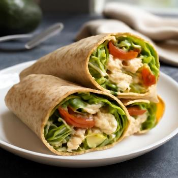 Low-Sodium Chicken and Avocado Wrap
