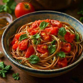 Low-Sodium Pasta with Fresh Tomato and Herbs