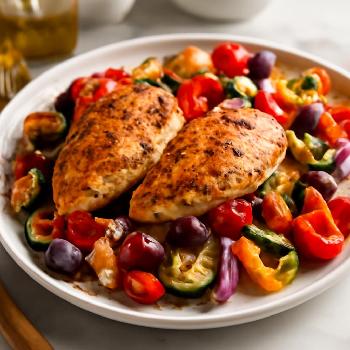 Mediterranean Grilled Chicken with Roasted Vegetables