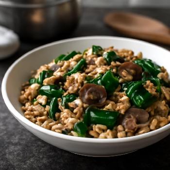Mushroom and Spinach Brown Rice Stir-Fry