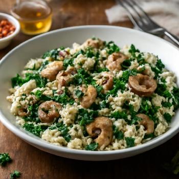 Mushroom and Spinach Egg White Scramble