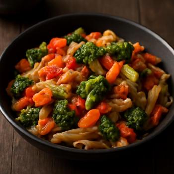 One-Pot Low-Sodium Pasta Primavera with Tomato Sauce
