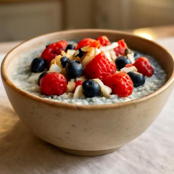 Overnight Chia Seed Pudding with Mixed Berries