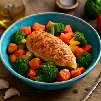 Paleo Chicken & Roasted Vegetable Bowl