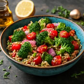 Quinoa Salad with Roasted Vegetables and Lemon-Herb Dressing