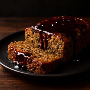 Savory Lentil Loaf with Balsamic Glaze