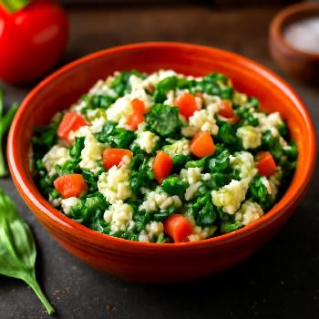 Scrambled Egg Whites with Spinach and Tomatoes
