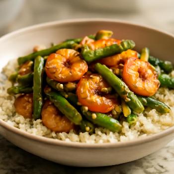 Shrimp and Asparagus Stir-Fry with Coconut Aminos (Whole30)