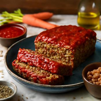 Soy-Free Lentil Loaf with Tomato Glaze