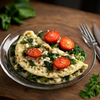 Spinach and Feta Egg White Omelet