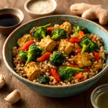 Tofu and Broccoli Brown Rice Stir-Fry