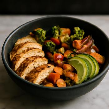 Whole30 Chicken and Roasted Vegetable Bowl