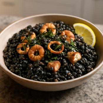 Arroz Negro: Squid Ink Rice (Black Rice Paella)