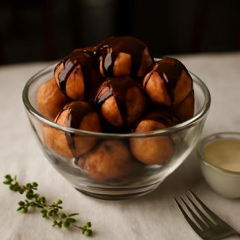 Chocolate Drizzled Lokma