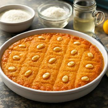 Classic Basbousa: A Middle Eastern Semolina Cake